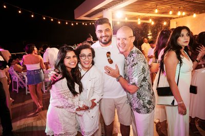 Anuj and Shruthi’s White Dress Welcome Party