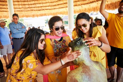 Anuj’s Haldi Celebrations in Cancun, Mexico