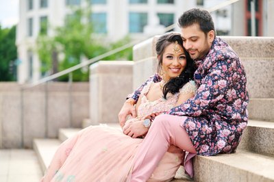 Tripali and Ntin’s Sangeet ceremony at 101 Constitution Ave, Washington DC