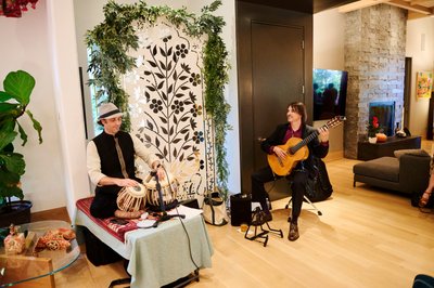 Wedding mehndi event celebrations and ceremony at bride’s private residence in Charlottesville, Virginia