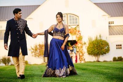 Wedding sangeet event celebrations and ceremonies at the Castle Hill Cider in Keswick, Virginia