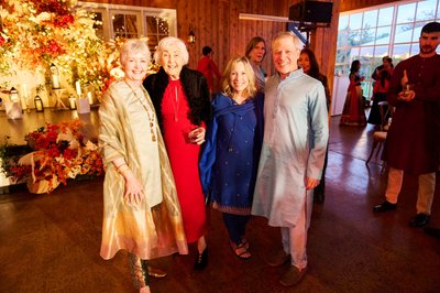 Wedding sangeet event celebrations and ceremonies at the Castle Hill Cider in Keswick, Virginia