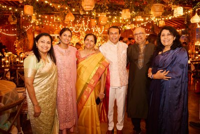 Wedding sangeet event celebrations and ceremonies at the Castle Hill Cider in Keswick, Virginia