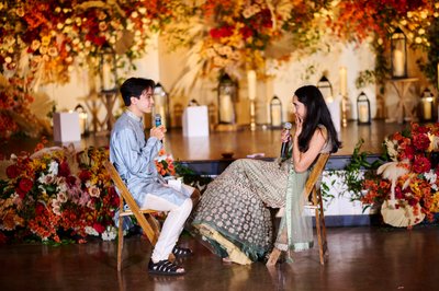 Wedding sangeet event celebrations and ceremonies at the Castle Hill Cider in Keswick, Virginia