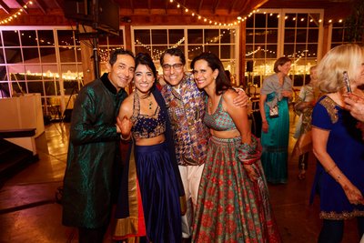 Wedding sangeet event celebrations and ceremonies at the Castle Hill Cider in Keswick, Virginia