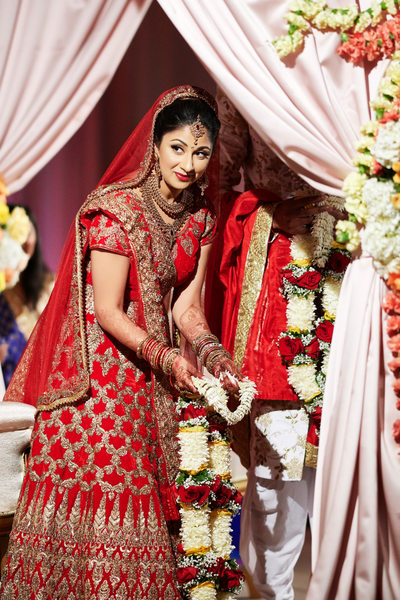Indian Bride Offering Garland