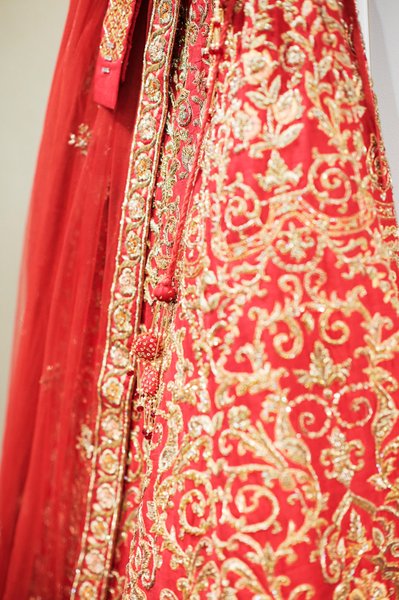 Red Indian Wedding Ceremony Dress