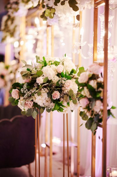 Floral arrangements at Indian Wedding Reception d