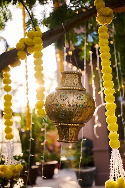 Wedding mehndi event celebrations and ceremony at bride’s private residence in Charlottesville, Virginia