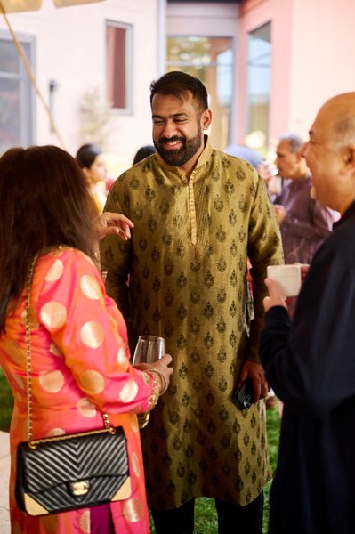 Wedding mehndi event celebrations and ceremony at bride’s private residence in Charlottesville, Virginia