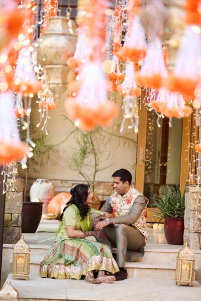 Wedding mehndi event celebrations and ceremony at bride’s private residence in Charlottesville, Virginia