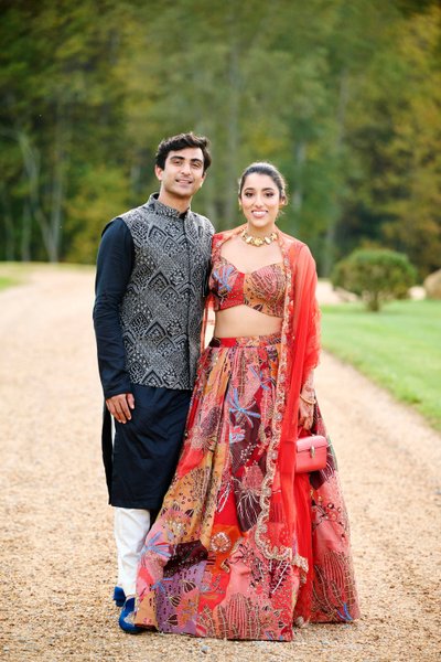 Wedding sangeet event celebrations and ceremonies at the Castle Hill Cider in Keswick, Virginia