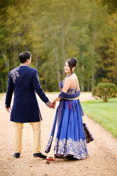 Wedding sangeet event celebrations and ceremonies at the Castle Hill Cider in Keswick, Virginia