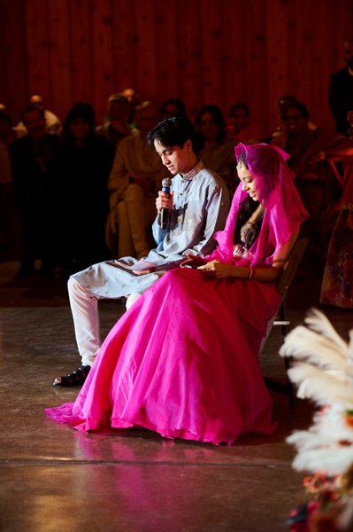 Wedding sangeet event celebrations and ceremonies at the Castle Hill Cider in Keswick, Virginia