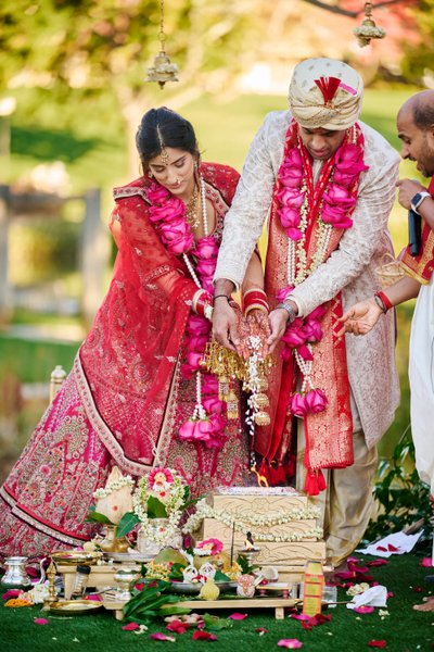 Anjali and Manish’s Romantic Straight-Out-of-Bollywood Wedding on the Lawn at the Boars Head Resort in Charlottesville, Virginia