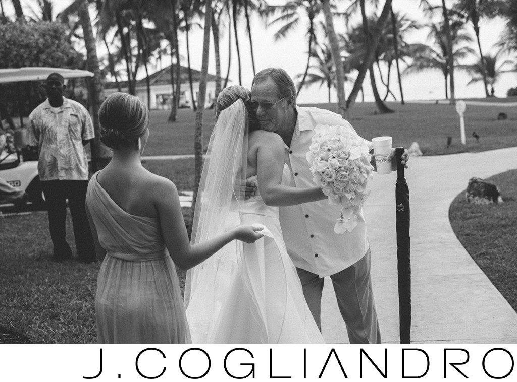 Father Gives Away the Bride Bahamas Photojournalism