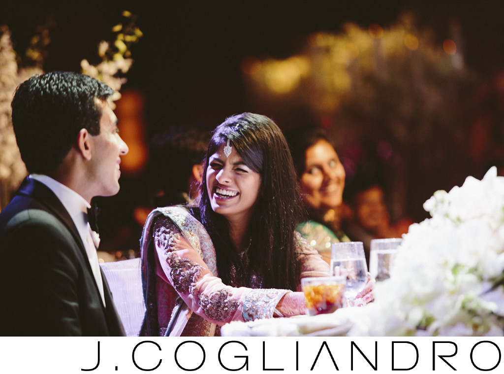 Happy Bride at Wedding at Chateau Cocomar in Houston