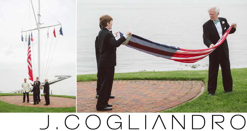 Lowering the Flag at Texas Corinthian Yacht Club
