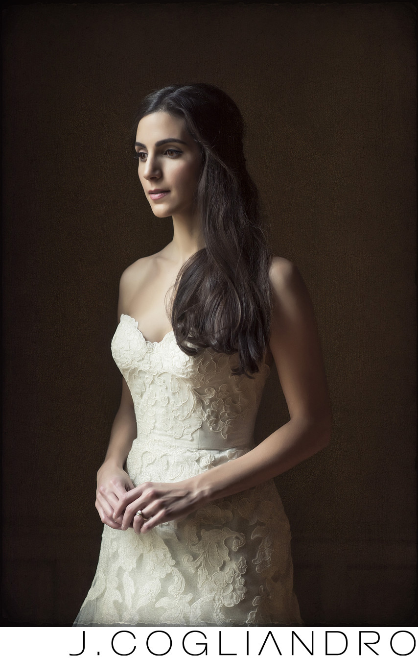 Elegant Bride Portrait at Memorial in Houston