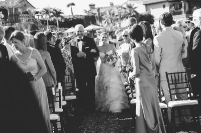 Bride and her Father Walk the Aisle at Querencia