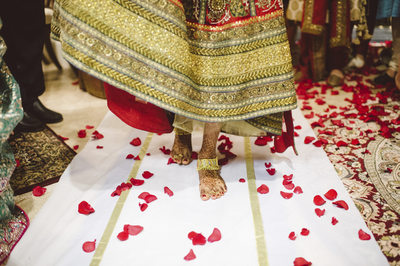 Bridal Walk at Chateau Cocomar South Asian Wedding