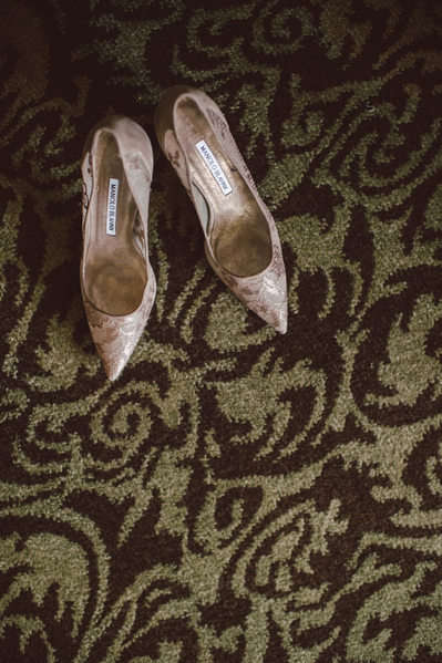 Shiny Rose Heels Bridal Photography in Houston