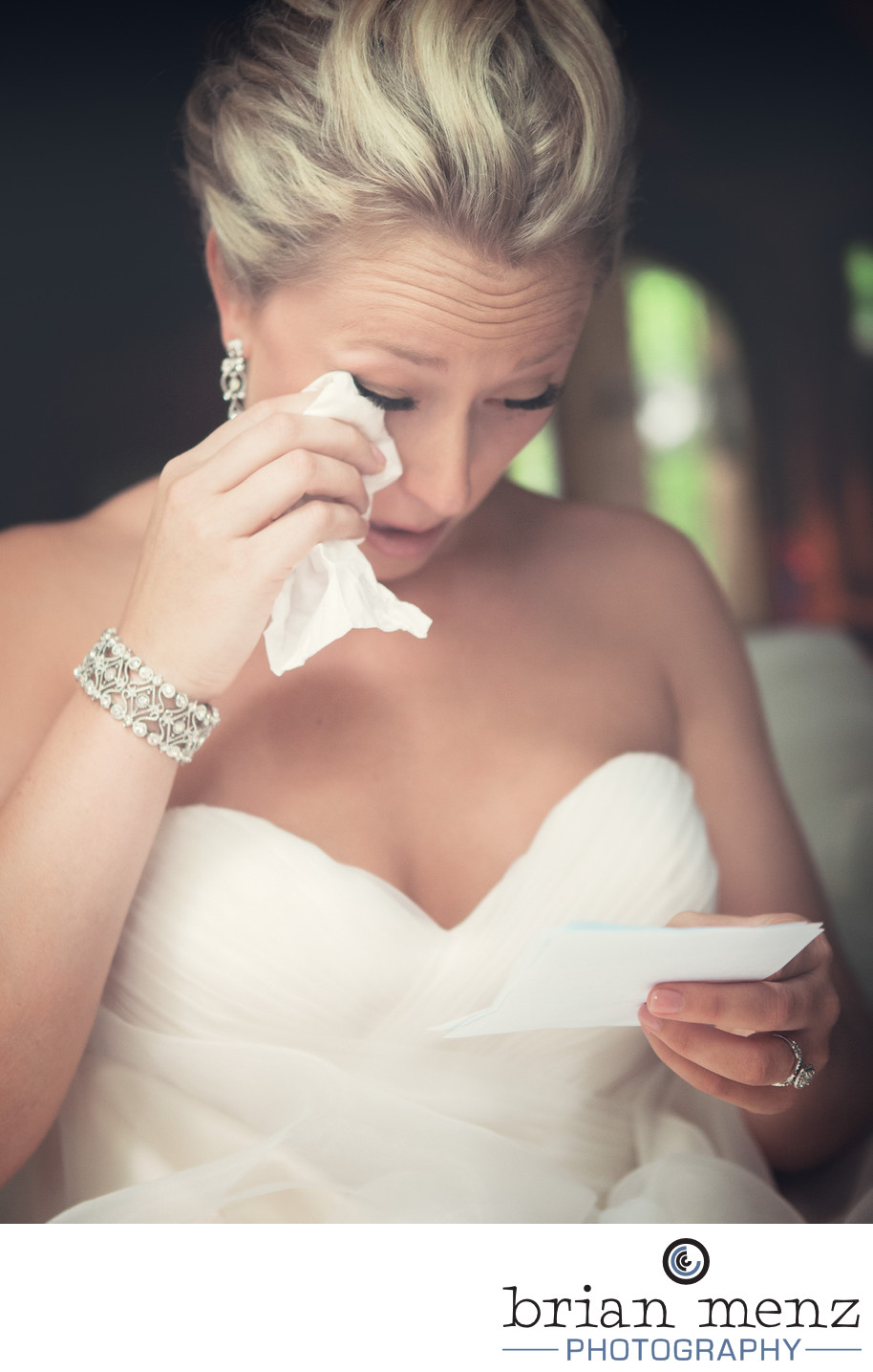 bride crying kalamazoo wedding photography