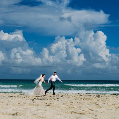 Wedding Photography on the beach in Cancun Mexico