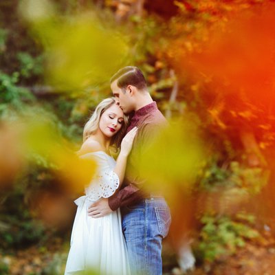 Soft and romantic engagement photo