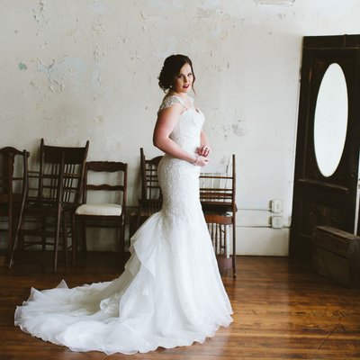 Standing bridal portrait
