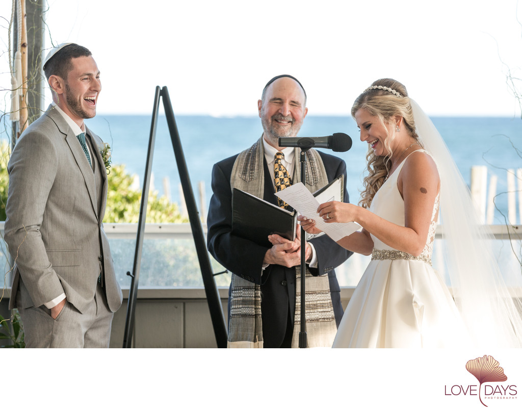 wedding ceremony laughter and love