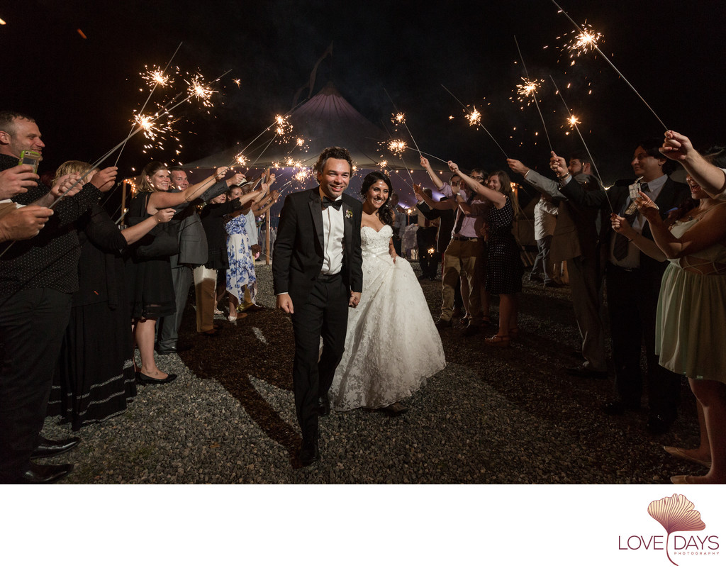 Sparkler Send Off Photography at Geer Tree Farm