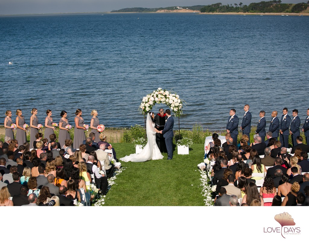 Ocean View Wedding Ceremony Wequassett