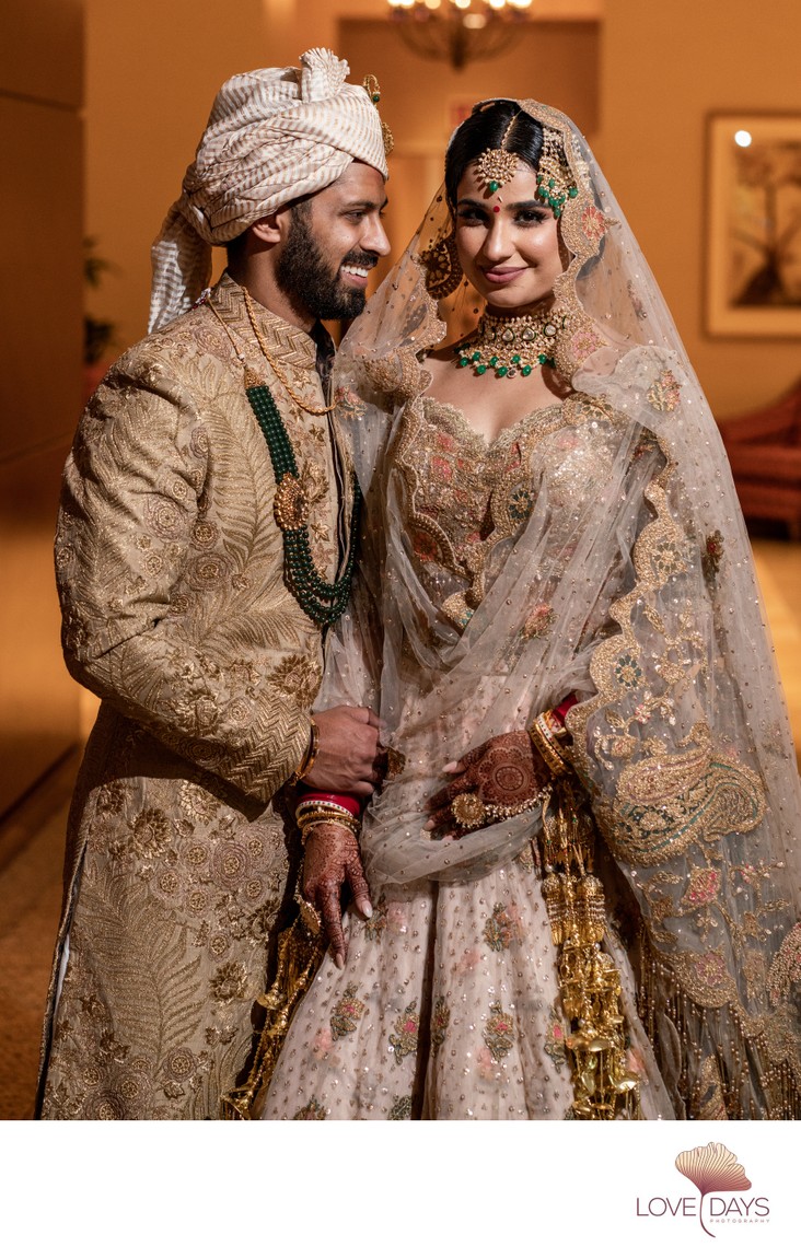 Orlando Indian Wedding Hotel Portrait Bride & Groom