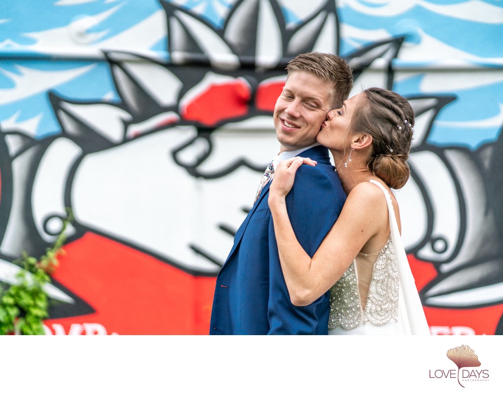 Love and Wedding Portraits and graffiti in New Bedford