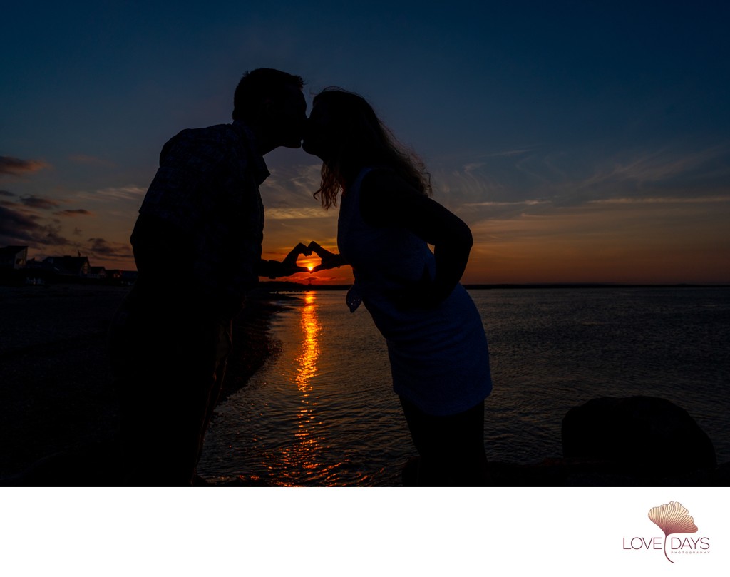 Dusk Engagement Photography in Sandwich, MA
