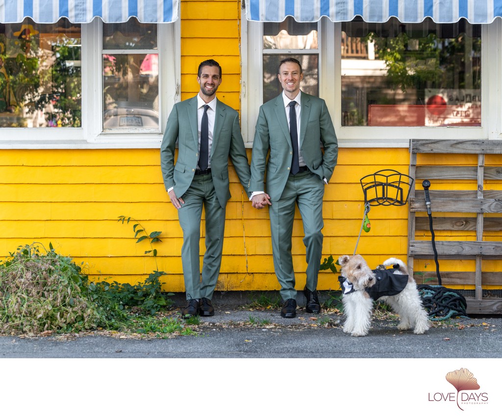 Vibrant Gay Provincetown Wedding Photography - Yellow 