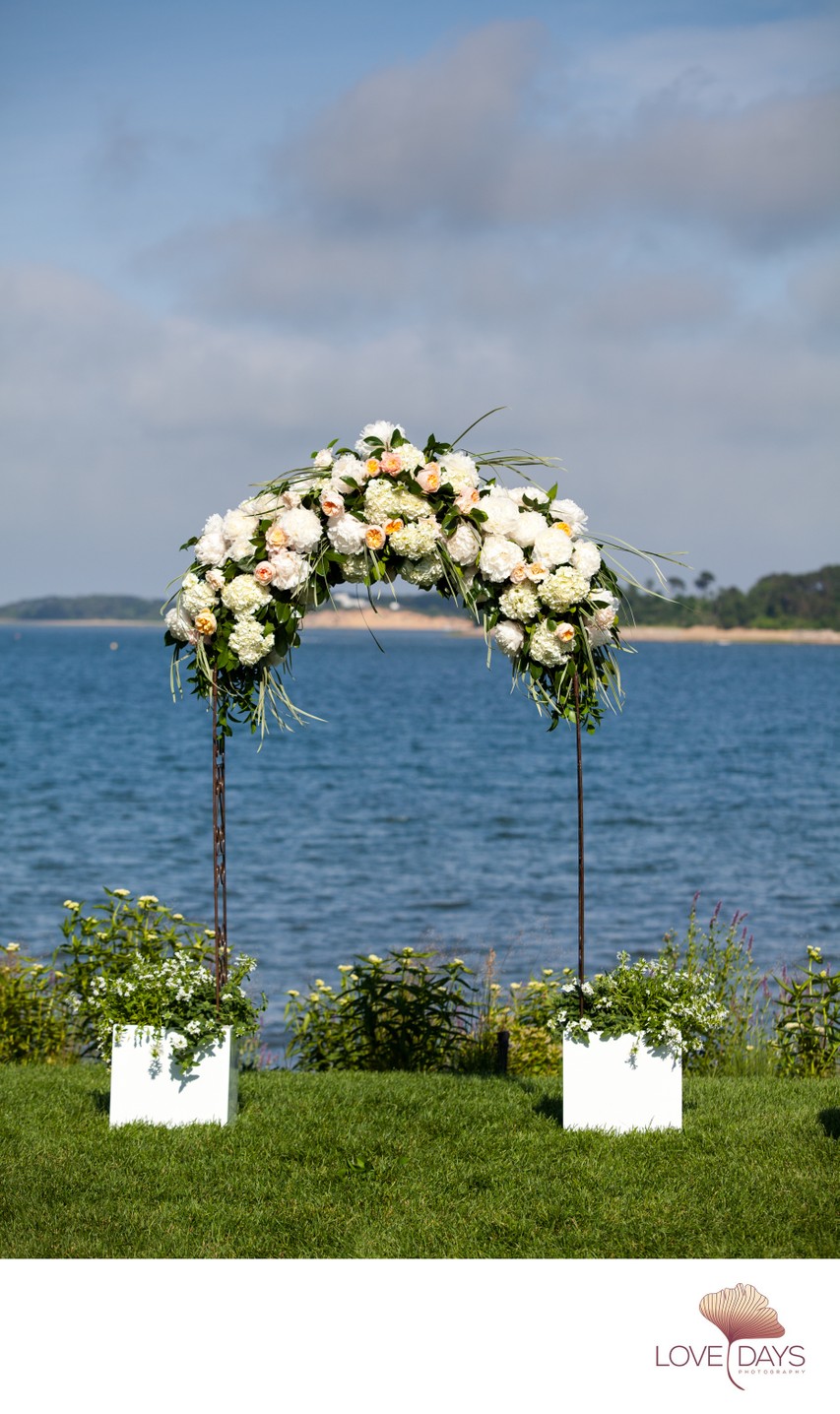 Winstons Flowers Wedding Arch at Wequassett