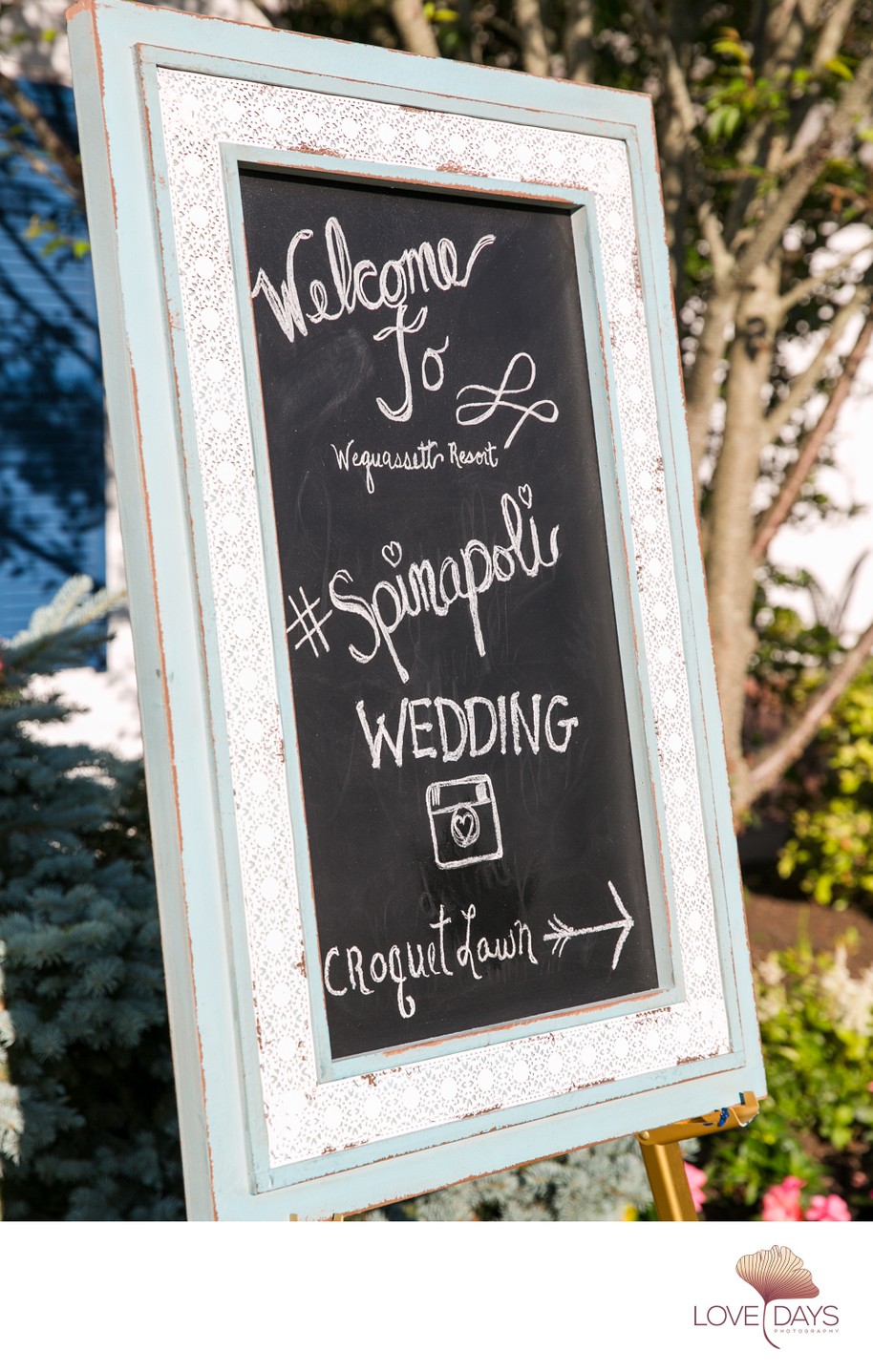 Wequassett Wedding welcome signage