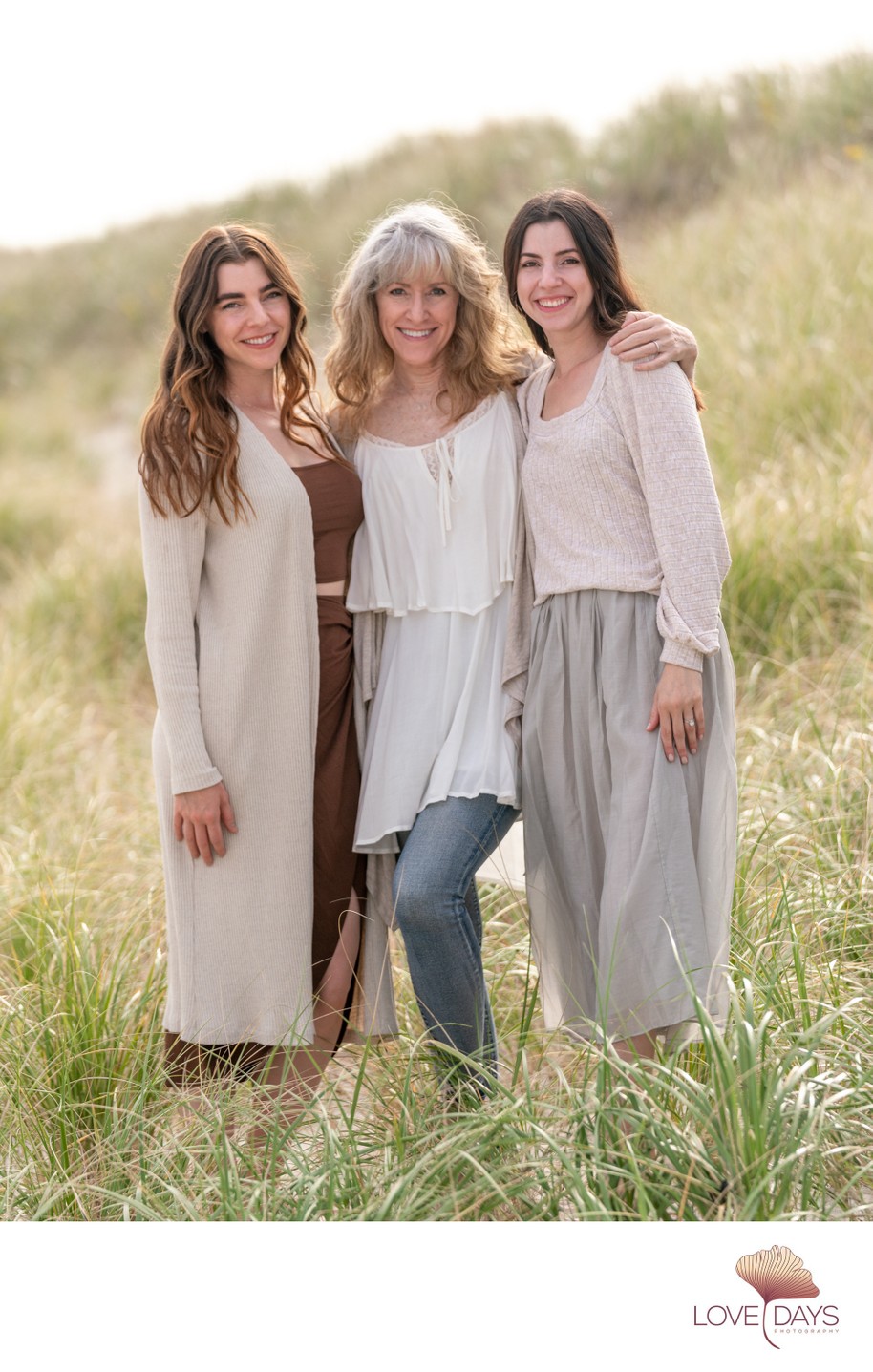 Mother and her daughters Sandwich Cape Cod Portrait