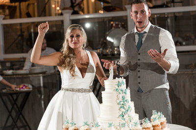 Successful Cape Cod Wedding Cake Cutting