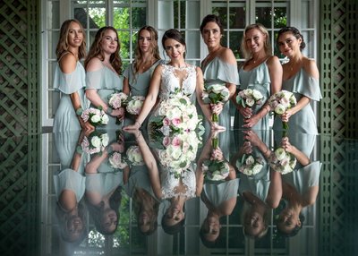 Blithewold Mansion Bride and bridesmaids