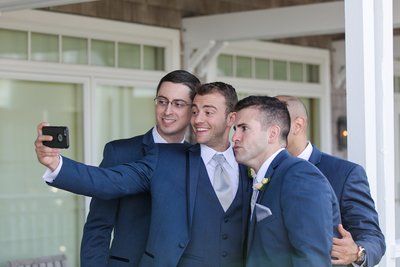 Wequassett Wedding Groomsmen Selfie