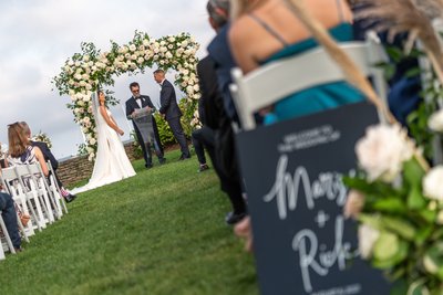 Outdoor Grass Wychmere Wedding Ceremony