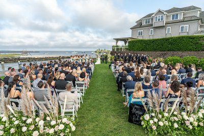 Wedding Ceremony Grand Lawn at Wychmere Beach Club