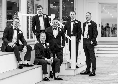 Black & White Wychmere Tuxedo wedding photo