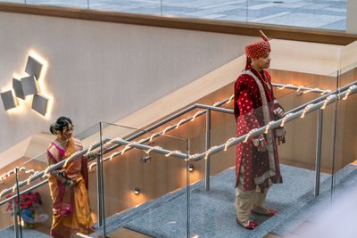 Indian Wedding First Look in Boston