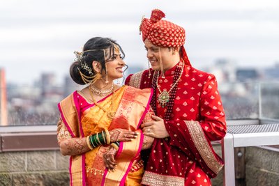 Doubletree Cambridge Indian Wedding Portrait