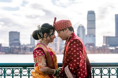 Awesome Boston Indian Wedding Couple Charles River