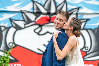 Love and Wedding Portraits and graffiti in New Bedford